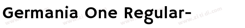 Germania One Regular字体转换